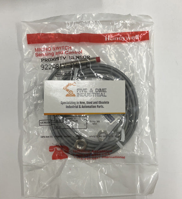 Honeywell 922AB1Y-34N-L Microswitch  Proximity Sensor