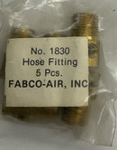 Fabco 5 Pack Air Fittings 1830 Tee  1/8 NPT to 10/32-6