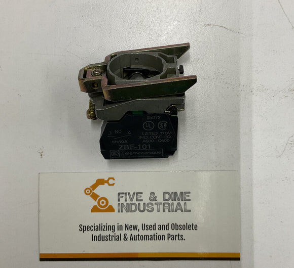 Square D Telemecanique ZB4B2101 Contact Block w/ Mount