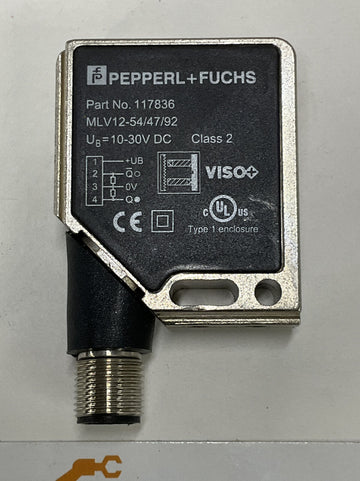 Pepperl Fuchs 117836 Sensor MLV12-54/47/92 10-30 VDC - 0