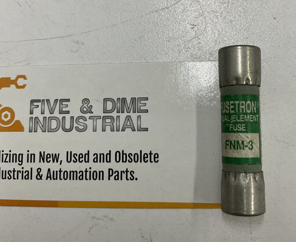 Bussmann Fusetron FNM-3 Dual Element Fuse 3A 250V Lot of 3