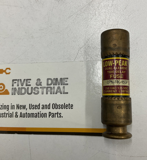 Lowpeak LPN-RK-15SP Lot of 10  15A 250V Fuse