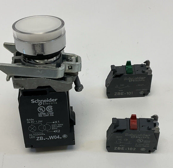 Schneider Electric XB4-BW3145 White Push Button