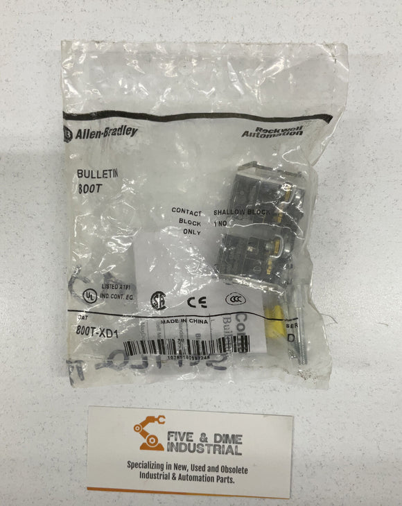 Allen Bradley 800T-XD1 Ser. D Contact Block