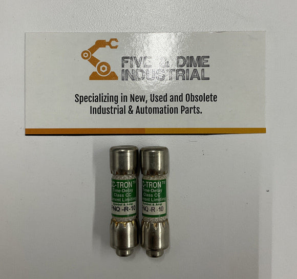 CC-Tron FNQ-R-10  Lot of 2  Time Delay Fuse Class CC 600VAC 10A