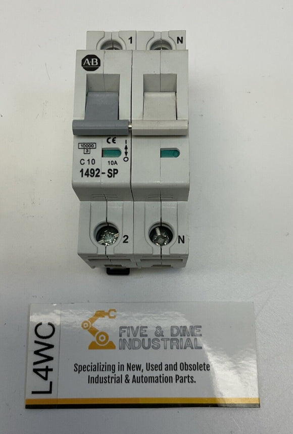 Allen Bradley 1492-SP1C100-N Circuit Breaker 10A  Ser C. 240V DIN Mount