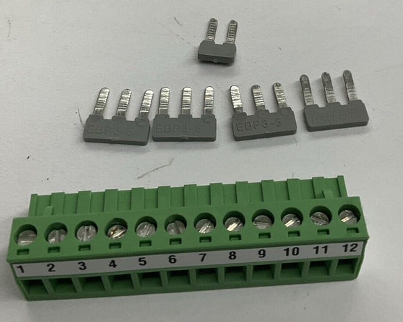 Phoenix Contact A81.XS4 Screw Terminal Block w/ Jumpers 4 12 Pin