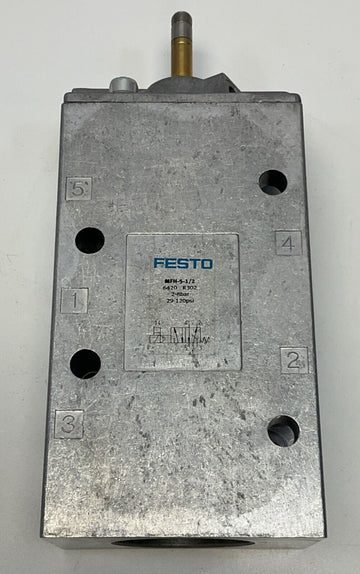 Festo MFH-5-1/2 Solenoid 5/2-way, Monostable Pneumatic Valve, G1/2 Ports 6420 - 0