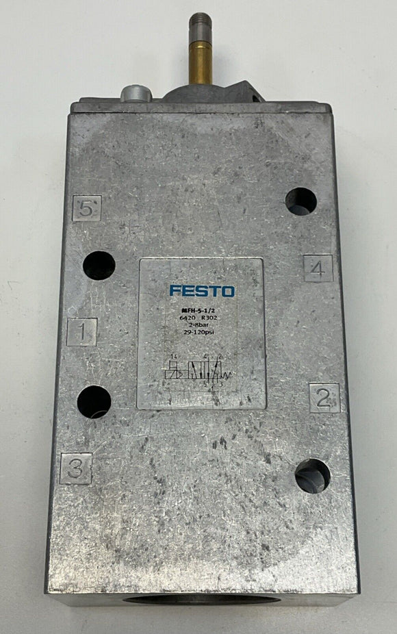 Festo MFH-5-1/2 Solenoid 5/2-way, Monostable Pneumatic Valve, G1/2 Ports 6420