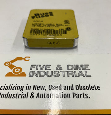 Buss Bussmann AGC-6 Fuses Box of 5 - 0