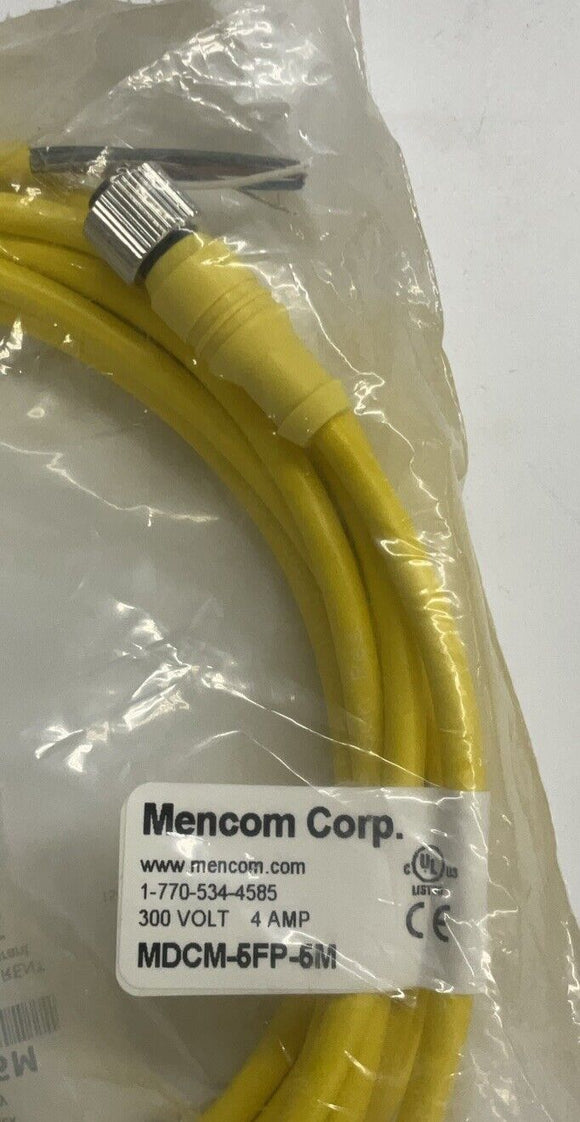 Mencom MDCM-5FP-5M M12 Single-End Female 5-Pole 5-Meter Cable