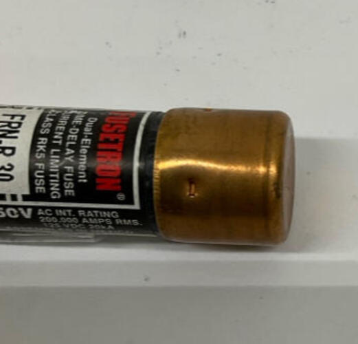 Bussmann FRN-R-30 Fusetron Lot of 3 Time Delay Fuses 250V, 30 Amp
