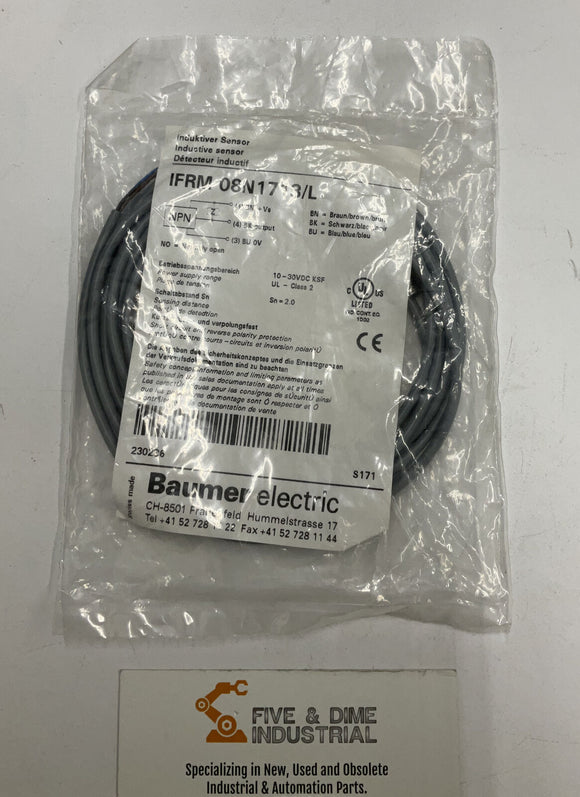 Baumer Electric IFRM-08N1713/L Inductive Sensor 10-30 Vdc