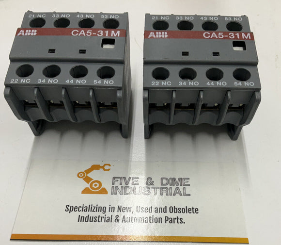 ABB CA5-31M Package of (2) Auxiliary Contact Block