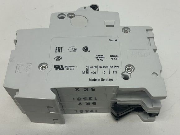 ABB S202-K2 2-Amp Supplementary Circuit Breaker 277/480VAC, 2-Pole