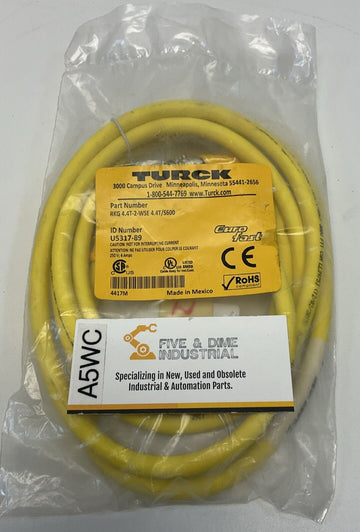 Turck RKG 4.4T-2-WSE 4.4T/S600 Cordset  U5317-89