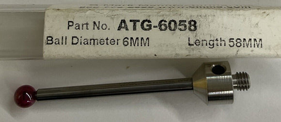 Q-Mark Manufacturing Inc. ATG-6058 Probe 6mm Ball Diameter 58mm Length