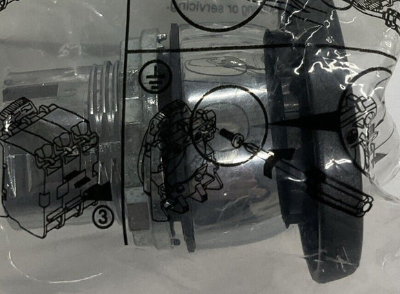 Allen Bradley 800FM-MM42 Black Mushroom Momentary Push Button 40mm