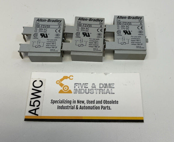 Allen Bradley 100-FSV55 Lot of 3 Ser A Surge Suppressor