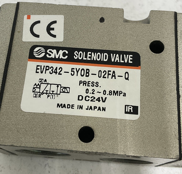 SMC EVP342-5Y0B-02FA-Q Solenoid Valve 24VDC