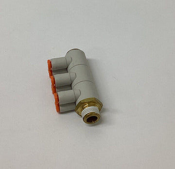 SMC KQ2ZT01-34AS Triple Branch Universal Elbow 1/8" Npt x 1/*" 00 Tubes - 0