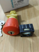 Siemens 3SB3-110-1BA20 Twist Release Emergency Stop w/ Keys-2
