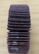 Merit Mini Flap Wheels 3" X 1" w/ 1/4" 20 Thread 80 Grit Box of (10)-4