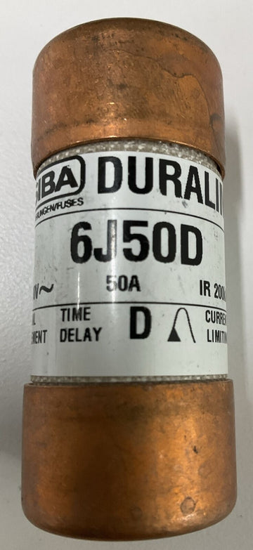 Siba 6j50d Duralim Class J Fuse 600V 50A Time Delay - 0
