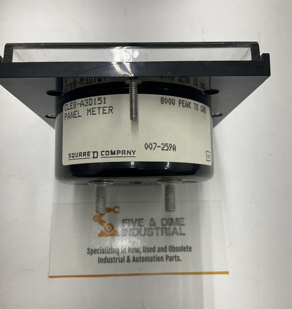 Square D 6309011324-0001 0-150 DC Amp Panel Mount Meter