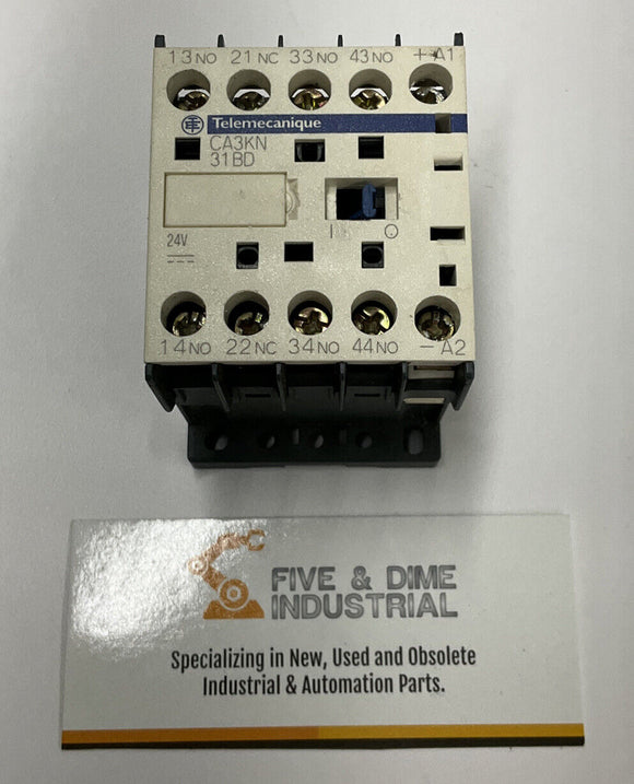 Telemecanique CA3KN-31BD 24VDC Contactor 600V 3/NO 1/NC