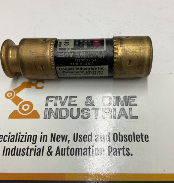 Bussmann Fusetron FRN-R-10 10A Lot of (4)