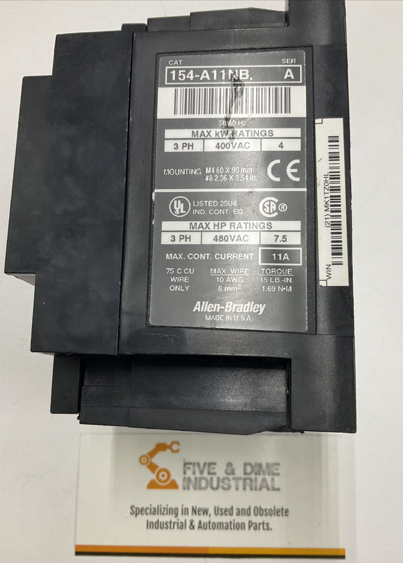 Allen Bradley 154-A11NB Motor Controller SER. A