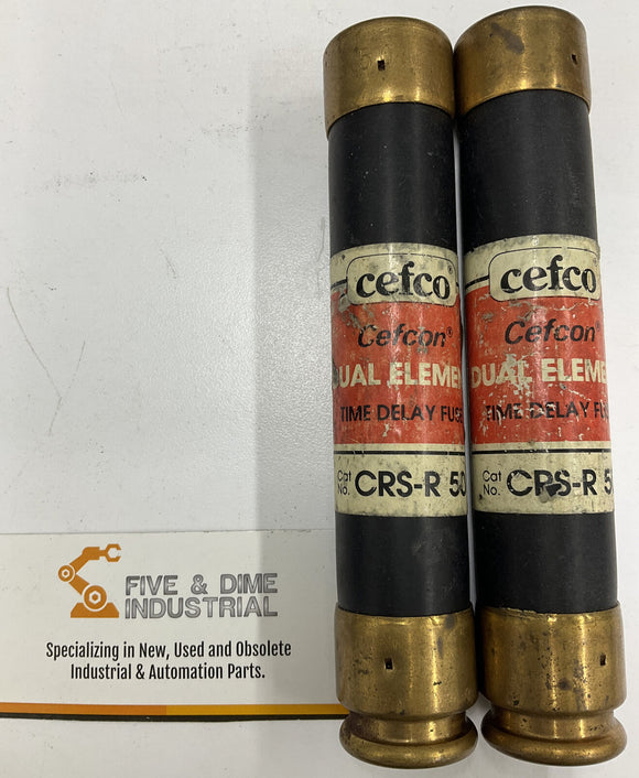 Cefcon CRS-R-50 Dual Element Fuse Lot of (2)