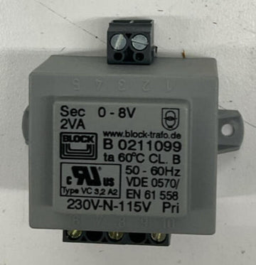 Block B0211099 PCB Transformer 230V-N-115V Type VC 3, 2 A2 - 0