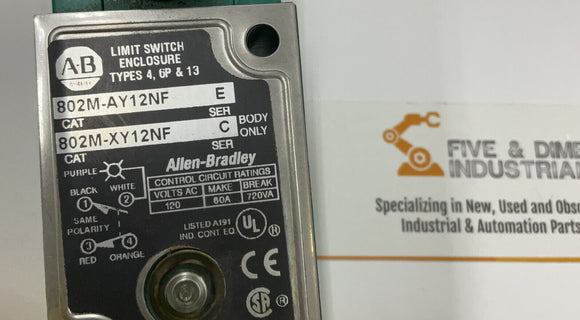 Allen Bradley 802M-AY12NF Limit Switch