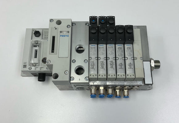 Festo 541302 CPX-FB32 / VABA-S6-1-X1 Manifold Interface w/ Valves