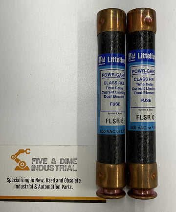 Littelfuse FLSR-6 Fuse 6A 300V Lot of 2