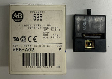Allen Bradley 595-A02 SER A Size 0-2 5-9 Overload Relay Contact - 0
