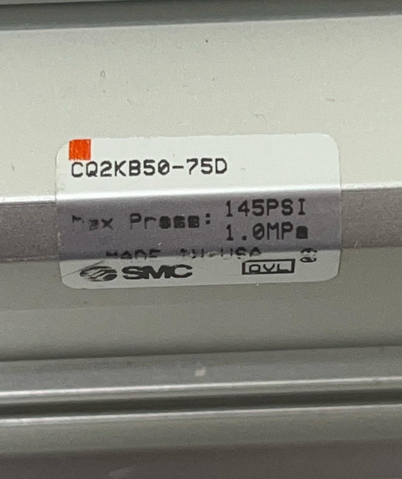 SMC CQ2KB50-75D Pneumatic Cylinder 50mm Bore, 75mm Stroke