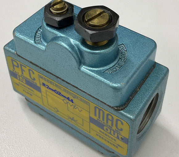 Mac Valve R2-02-44 Adjustable Pneumatic Air Flow Valve