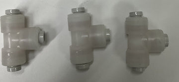 Parker Kynar F4TU4  1/4"x 1/4" Push-to-connect Union Tee Lot of 3 - 0