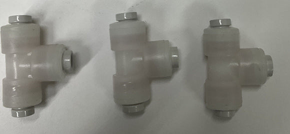 Parker Kynar F4TU4  1/4"x 1/4" Push-to-connect Union Tee Lot of 3
