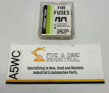 LittelFuse 3AB 1/4A 314 Fast-Acting Ceramic 1/4 Amp 250V. Box of 5