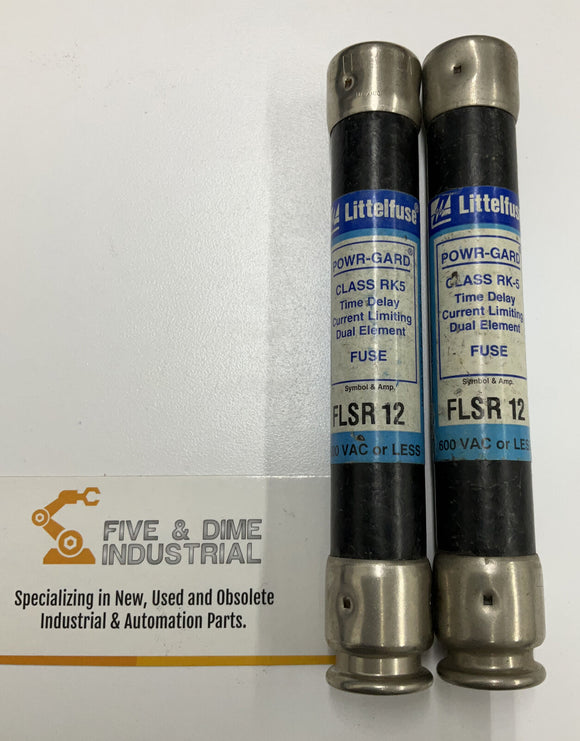 Littelfuse FLSR12 Lot of 2 12A 600V Time-Delay Dual Element