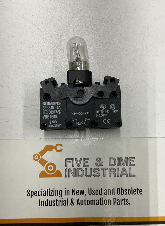 Siemens 3SB3221-0AA71 Clear Flat Push Button NO / NC