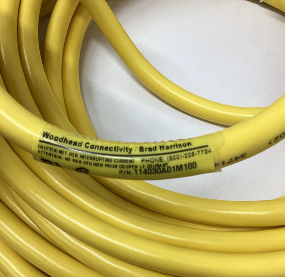 Brad Woodhead 1300100757/114030A01M100 4P M/F 10M Cable Cordset