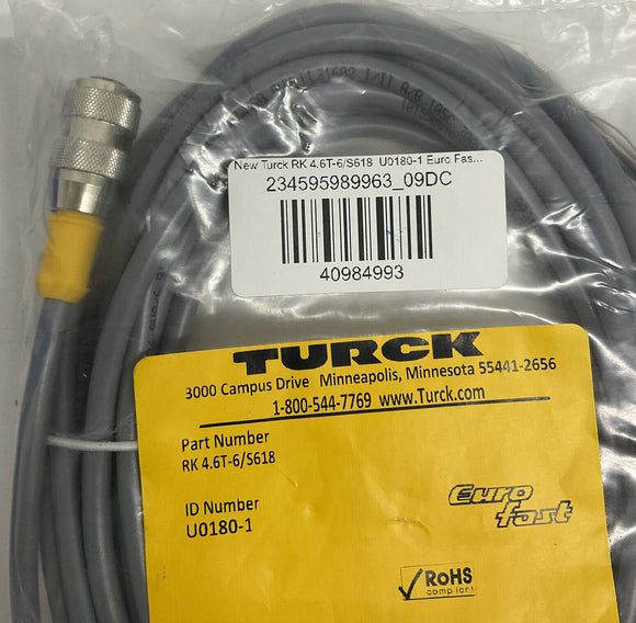 Turck RK 4.6T-6/S618 Euro Fast Cable U0180-1