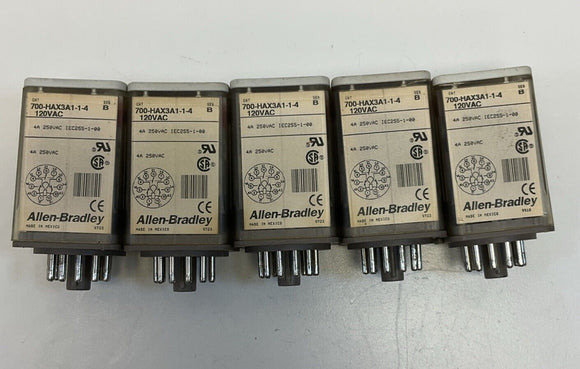 Allen Bradley 700-HAX3A1-1-4 120VAC Coil. Lot of (5)
