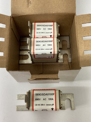 IXYS Westcode 069GSDA0100F  100A Protistor Fuses 690V Class GR 3-Pack