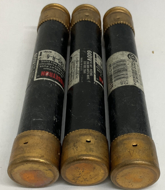 Bussmann Fusetron FRS-R-6 Lot of 3 Dual Element Fuse